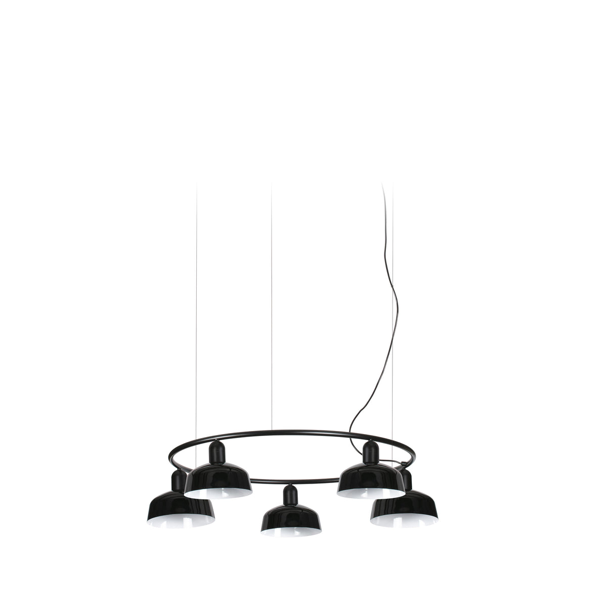 Faro Barcelona 20343-141-5L-US Tatawin 5-Light Ring Pendant in Black Metal