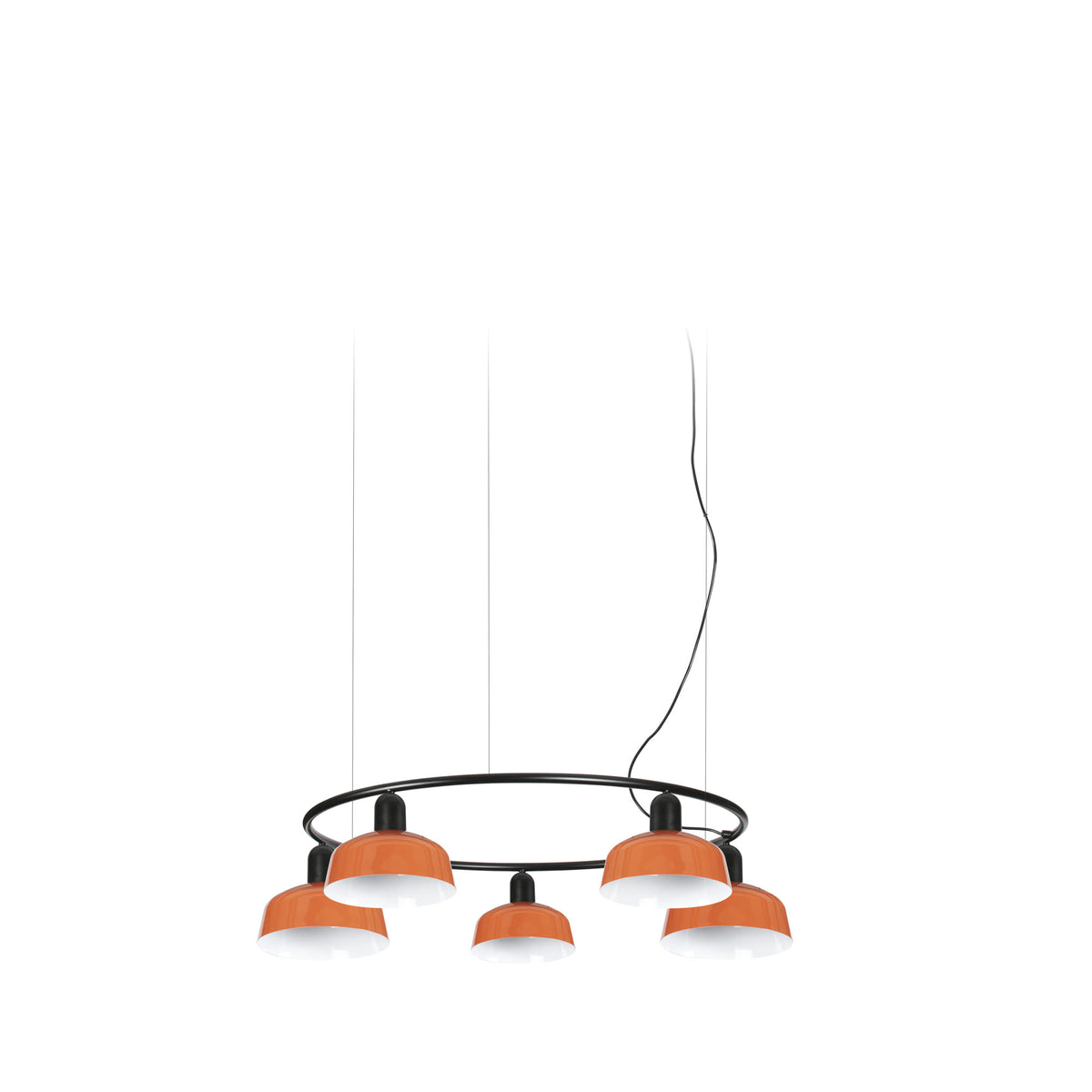 Faro Barcelona 20343-143-5L-US Tatawin 5-Light Ring Pendant in Reddish Orange Metal