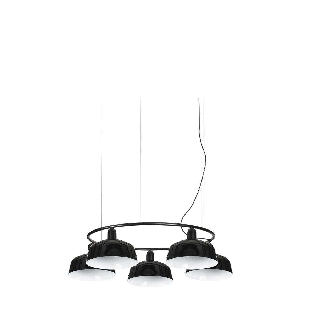 Faro Barcelona 20343-146-5L-US Tatawin 5-Light Ring Pendant in Black Metal