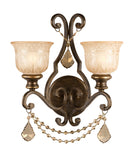 Crystorama - 7502-BU-GT-MWP - Deux feux Murale - Norwalk - Bronze Umber