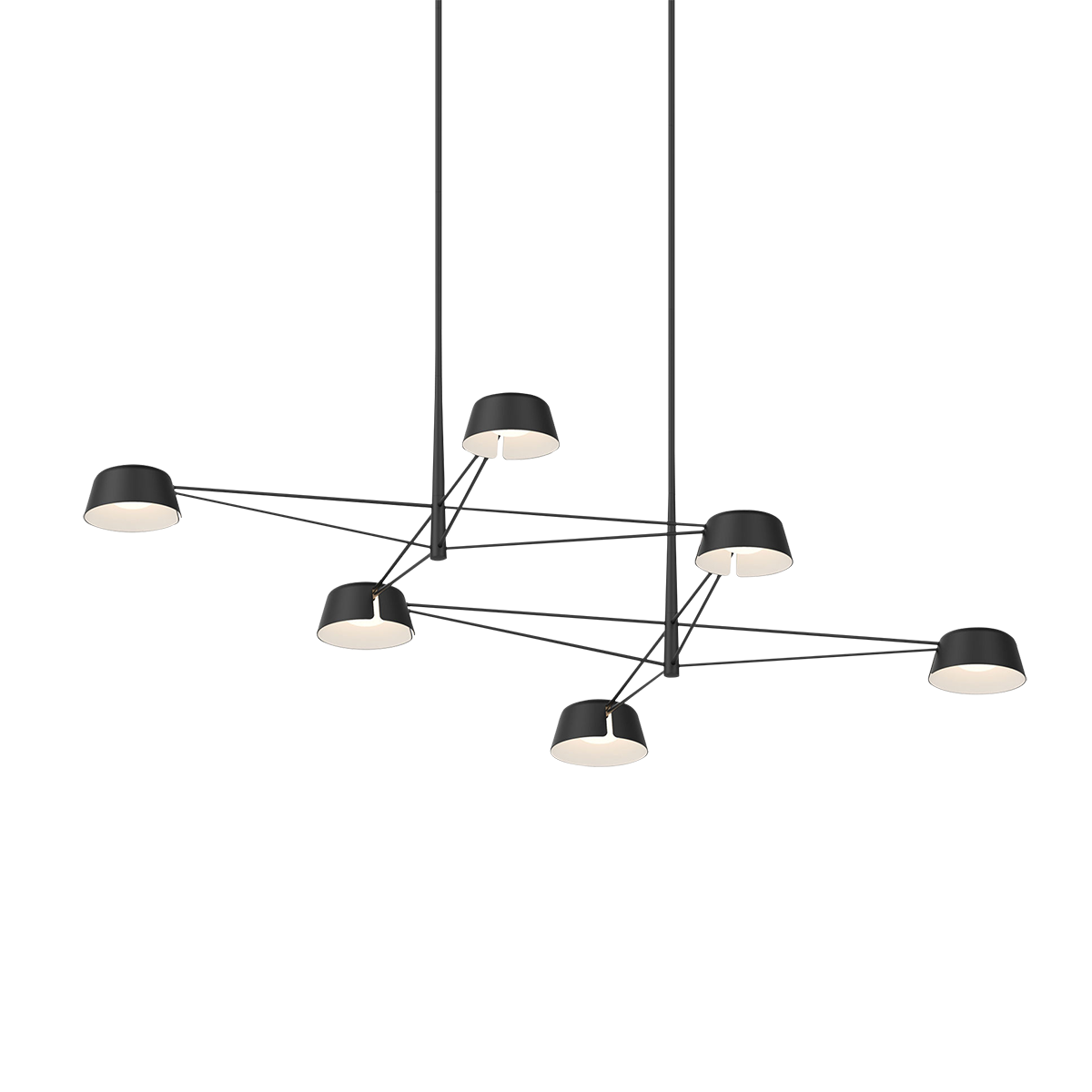 Sonneman 2036.25 Ray Suspendu en noir satiné