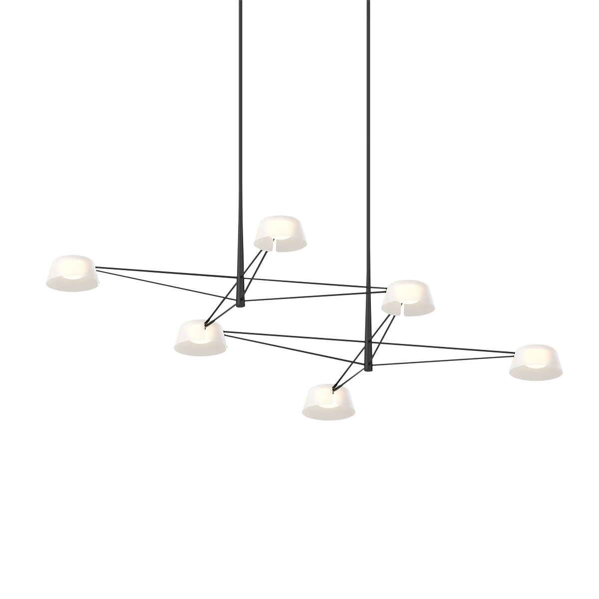 Sonneman 2036,25W Ray Suspendu en noir satiné