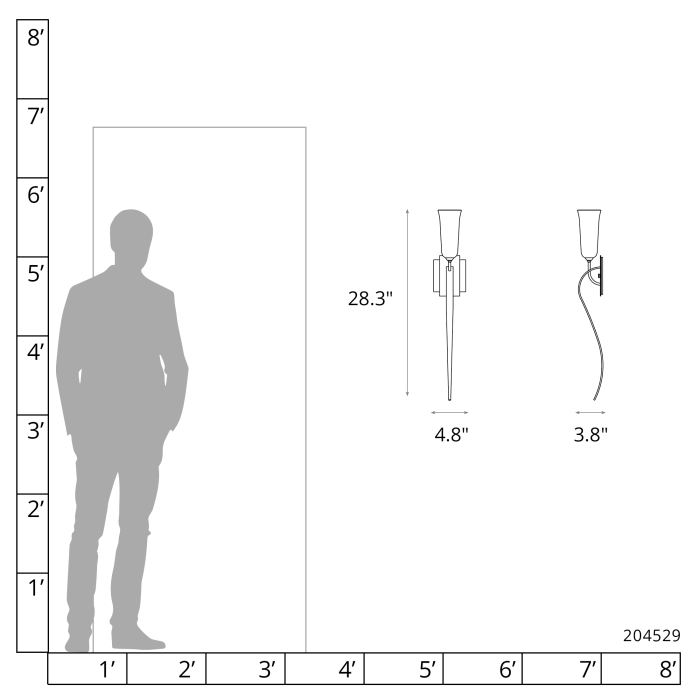 Hubbardton Forge 204529 Sweeping Taper ADA Sconce