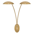 Applique double Fredrick Ramond FR41642HB-GLF Glenn en laiton vieilli avec accents de feuille d'or