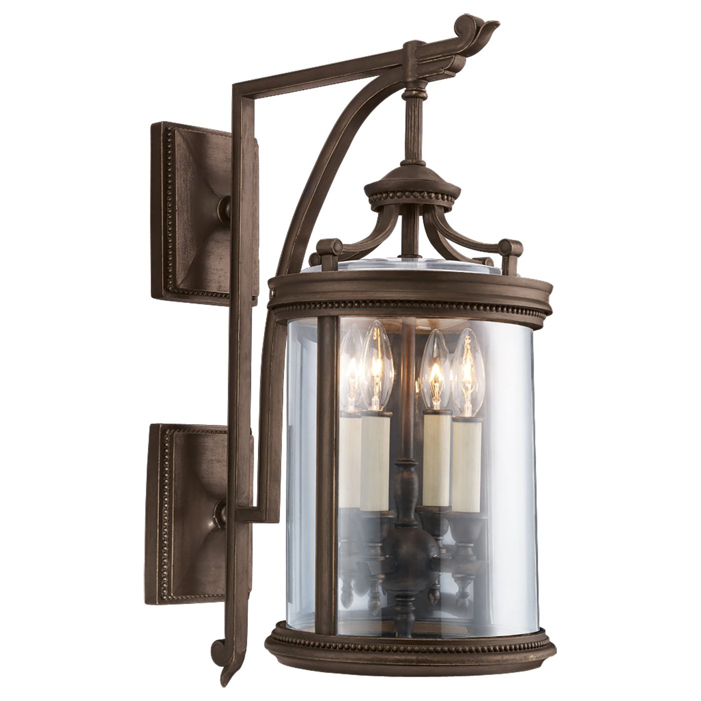 Fine Art - 538581ST - Four Light Outdoor Wall Mount - Louvre - Bronze
