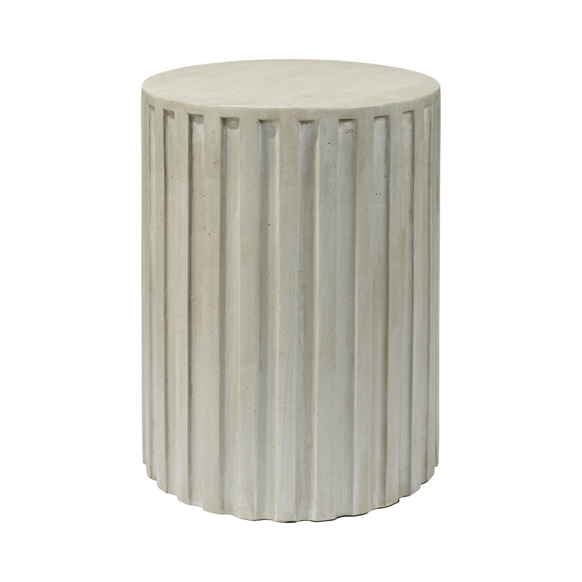 Jamie Young Company - 20FLUT-STGR - Fluted Column Side Table - Fluted - Grey