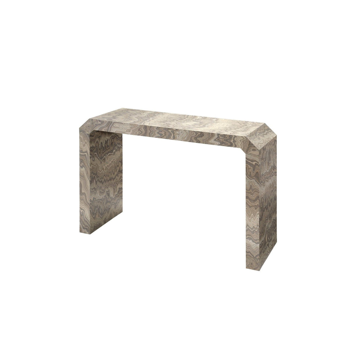 Table console en placage massif