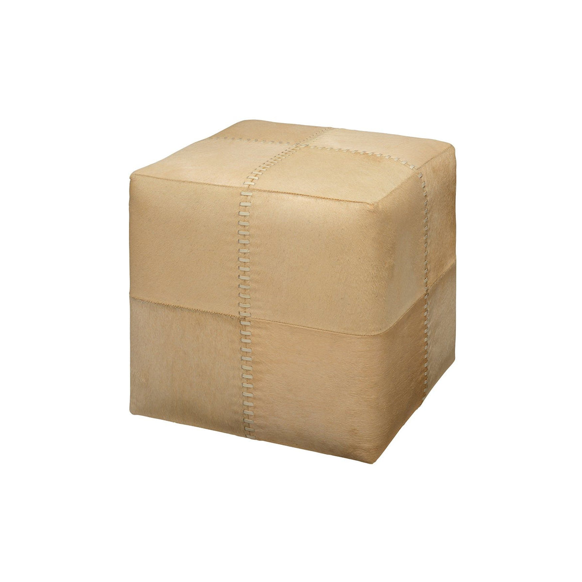 Cream Hide Ottoman
