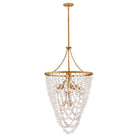 Fredrick Ramond FR41596DA Myra Cristal de roche à plusieurs niveaux Suspension en laiton vieilli