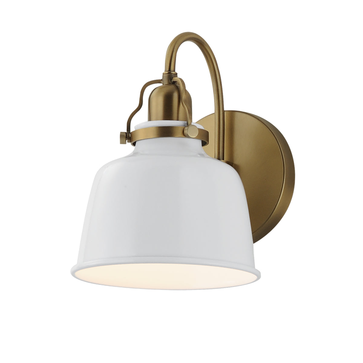 Applique murale Maxim Lighting Hollis à une lumière, coloris naturel, référence 21421GWNAB Laiton vieilli