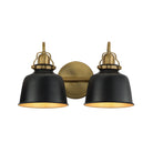 Applique murale à deux lumières Hollis 21422BKNAB de Maxim Lighting, couleur naturelle Laiton vieilli