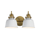 Applique murale à deux lumières Hollis 21422GWNAB de Maxim Lighting, couleur naturelle Laiton vieilli