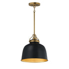 Éclairage Maxim 21424BKNAB Hollis 12" Suspension en naturel Laiton vieilli