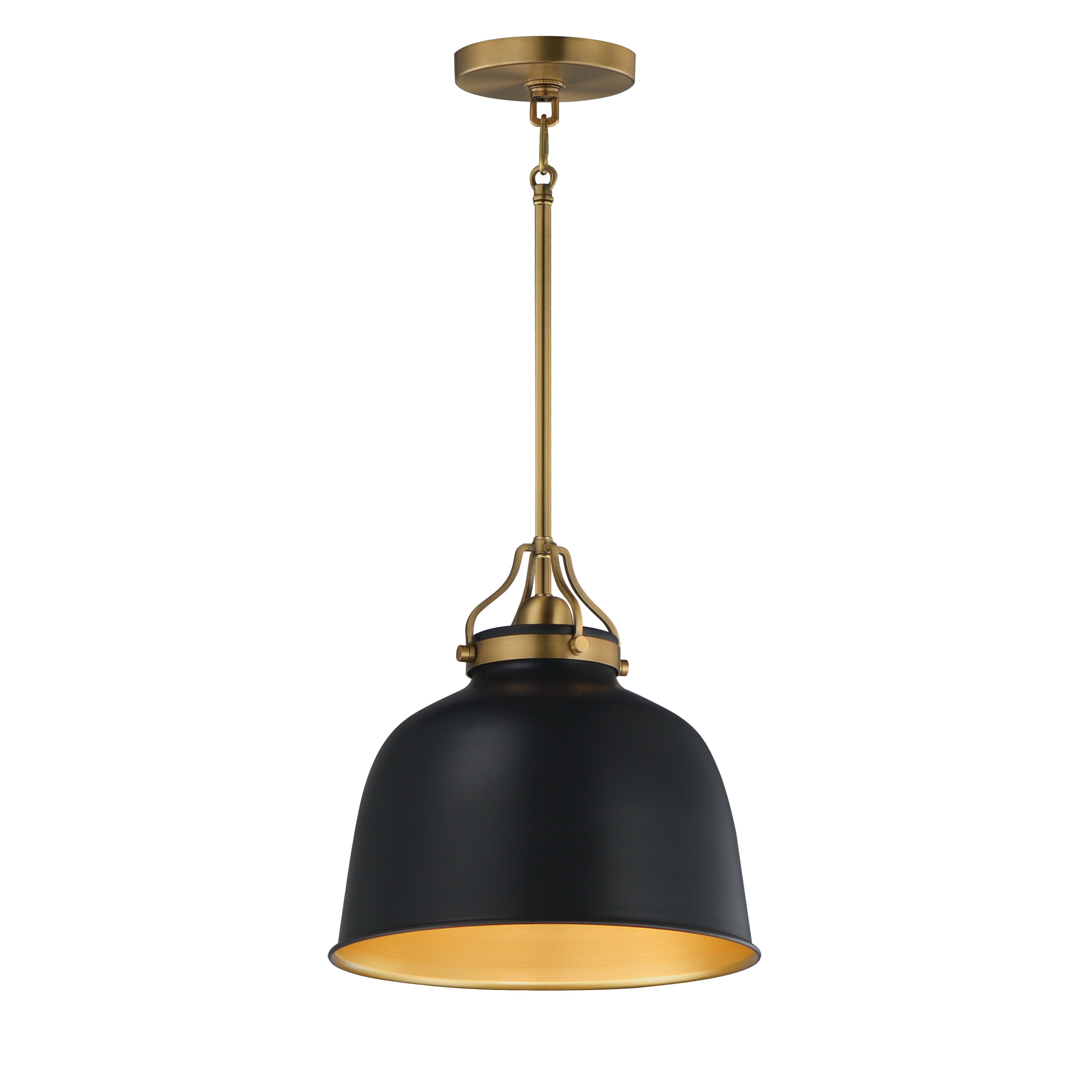 Maxim Lighting 21424BKNAB Hollis 12" Pendant in Natural Aged Brass