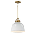 Éclairage Maxim 21424GWNAB Hollis 12" Suspension en naturel Laiton vieilli