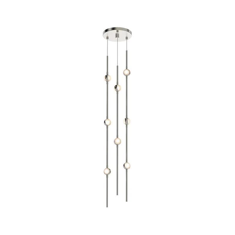 Sonneman 2161.13CS-27-J20 Constellation 6" LED courte Suspension en nickel satiné
