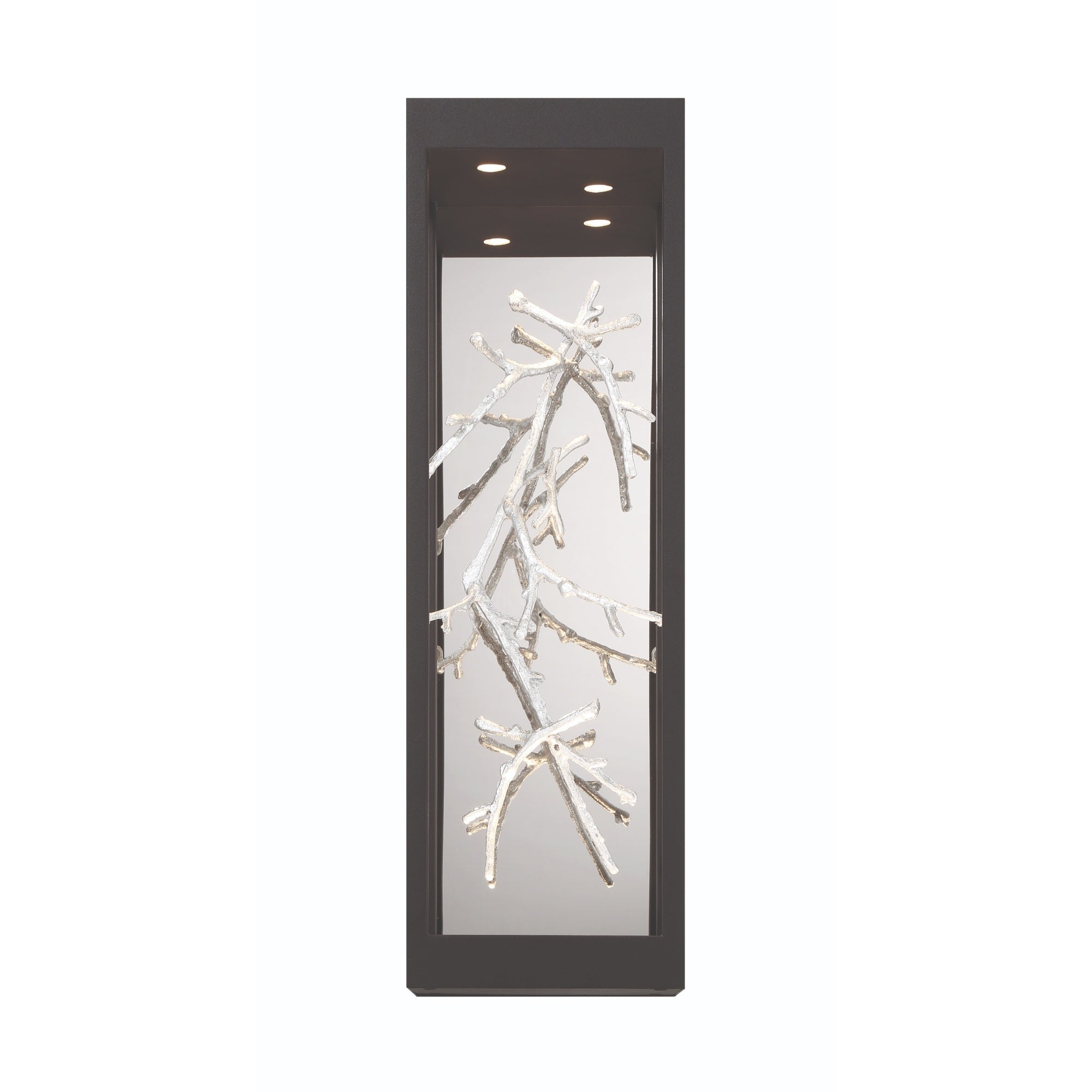 Eurofase 45699-023 Aerie LED Outdoor Wall Sconce in Silver-Black