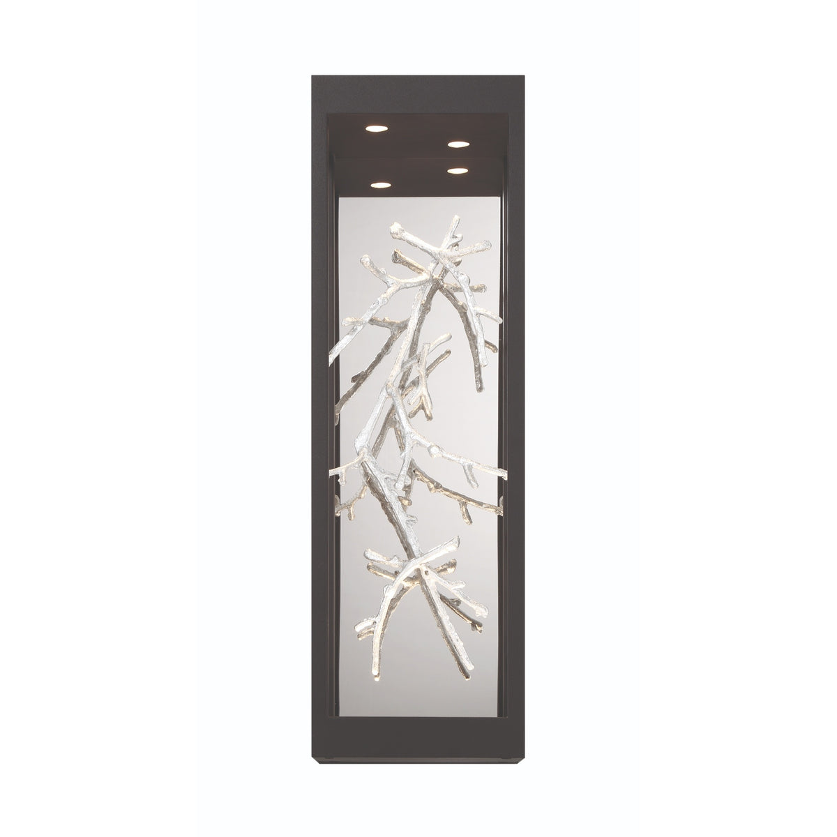 Eurofase 45699-023 Aerie LED Outdoor Wall Sconce in Silver-Black