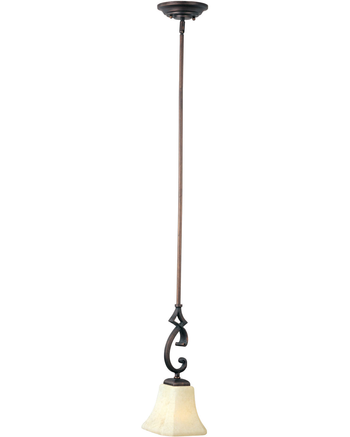 Maxim Lighting 92060FLRB Oak Harbor Mini Pendant in Rustic Burnished