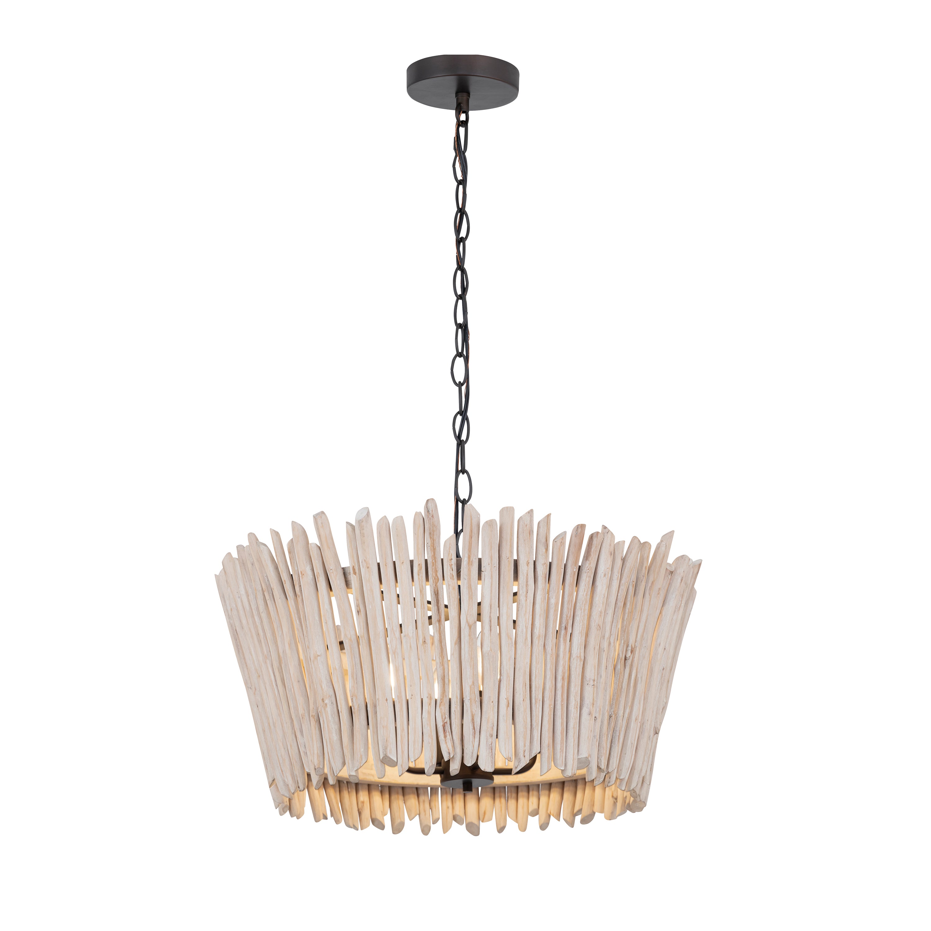 Maxim Lighting 22424WWTBZ Baywood DriftWood Chandelier in Textured Bronze