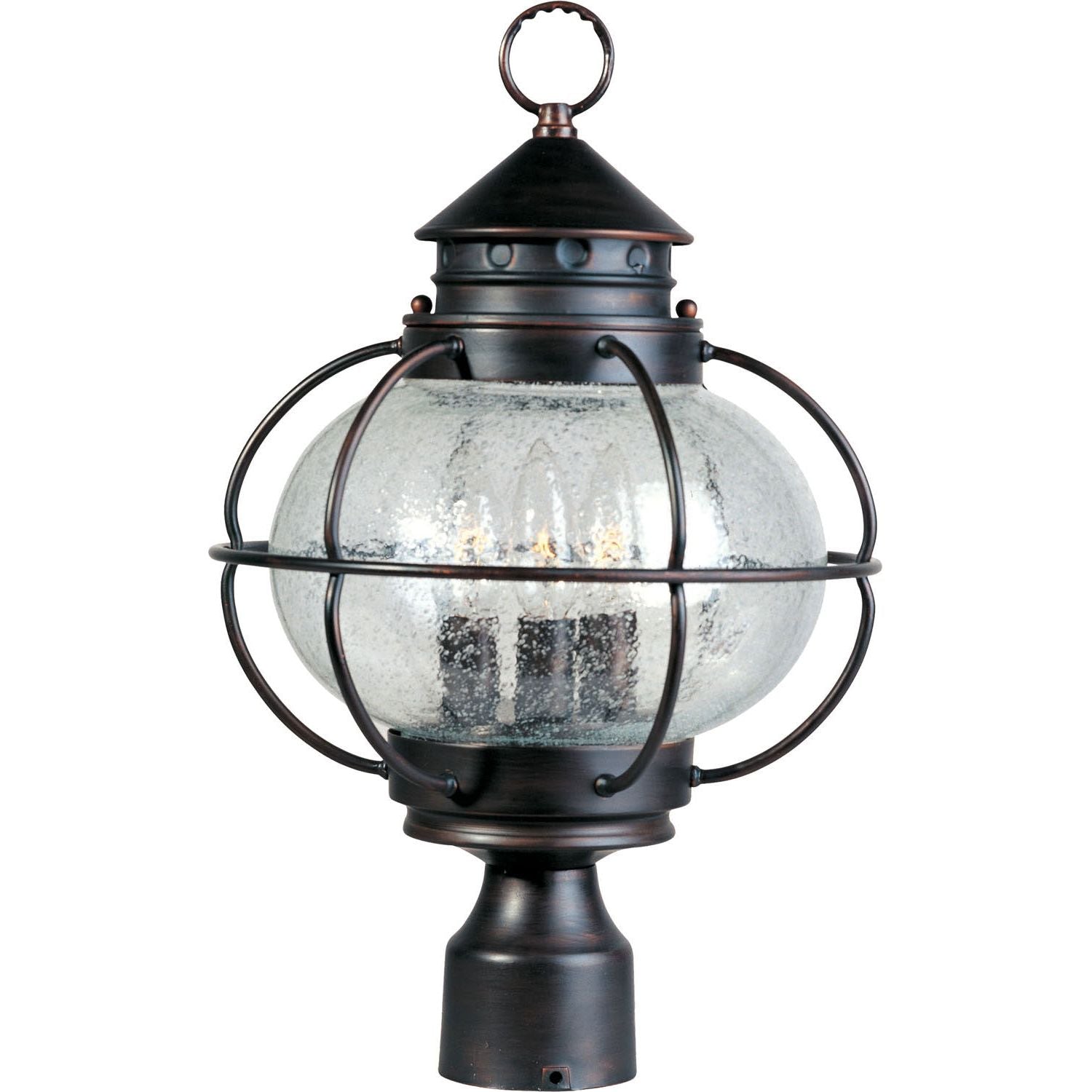 Maxim - 30500CDOI - Three Light Outdoor Pole/Post Lantern - Portsmouth - Oil Rubbed Bronze