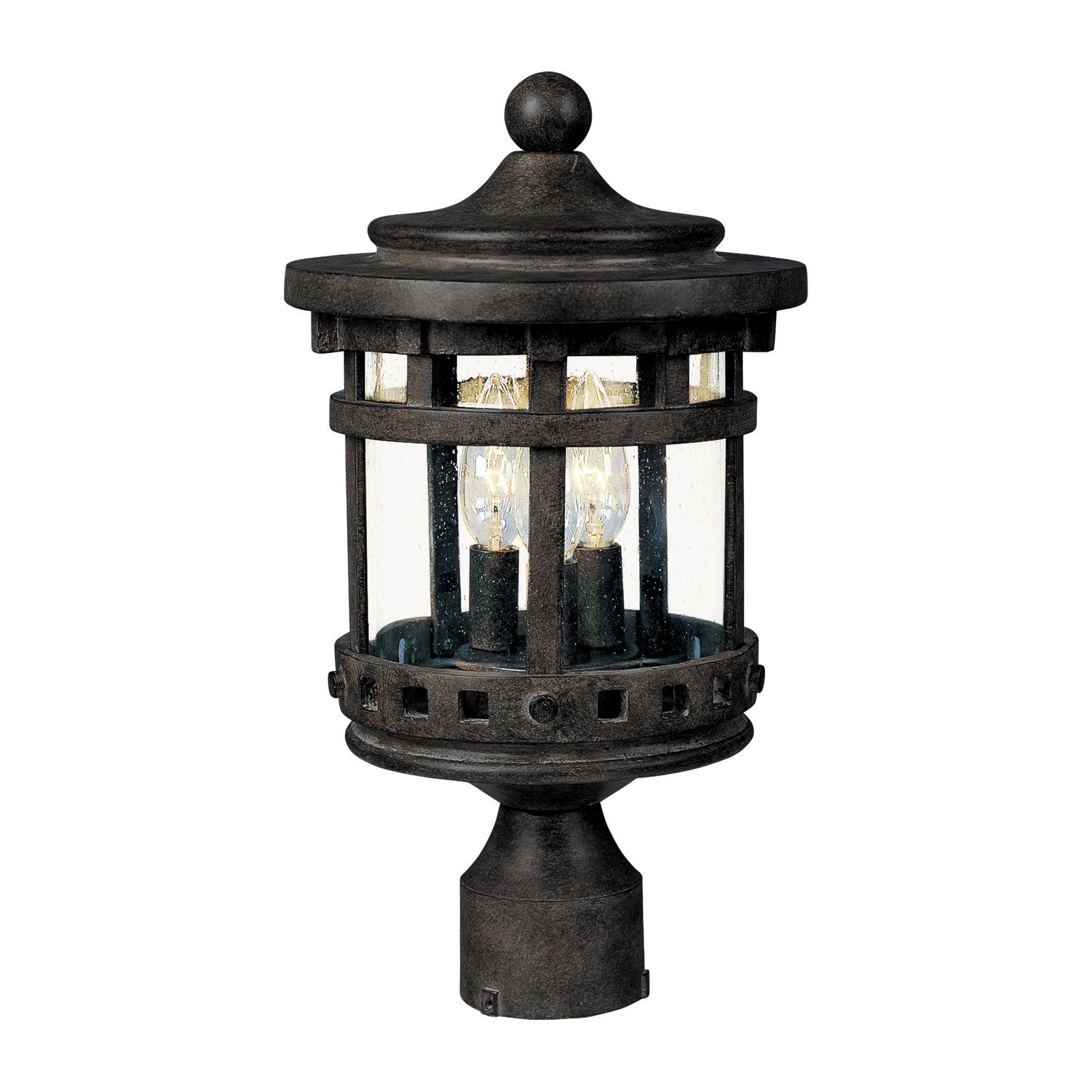 Lanterne extérieure sur poteau Maxim Lighting 3137CDSE Santa Barbara DC, couleur Sienne