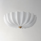 Maxim Lighting 22650WTNAB Bundt 15" Flush Mount in White/Natural Aged Brass