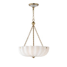 Maxim Lighting 22652WTNAB Bundt Suspension / Semi-flush en blanc/naturel Laiton vieilli