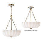 Maxim Lighting 22652WTNAB Bundt Suspension / Semi-flush en blanc/naturel Laiton vieilli