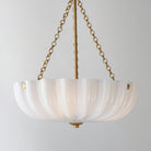 Maxim Lighting 22652WTNAB Bundt Suspension / Semi-flush en blanc/naturel Laiton vieilli