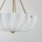 Maxim Lighting 22652WTNAB Bundt Suspension / Semi-flush en blanc/naturel Laiton vieilli