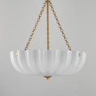 Maxim Lighting 22652WTNAB Bundt Suspension / Semi-flush en blanc/naturel Laiton vieilli