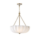 Maxim Lighting 22653WTNAB Bundt Suspension / Semi-flush en blanc/naturel Laiton vieilli