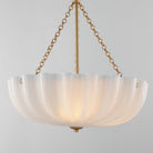 Maxim Lighting 22653WTNAB Bundt Suspension / Semi-flush en blanc/naturel Laiton vieilli