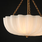 Maxim Lighting 22653WTNAB Bundt Suspension / Semi-flush en blanc/naturel Laiton vieilli