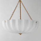 Maxim Lighting 22653WTNAB Bundt Suspension / Semi-flush en blanc/naturel Laiton vieilli