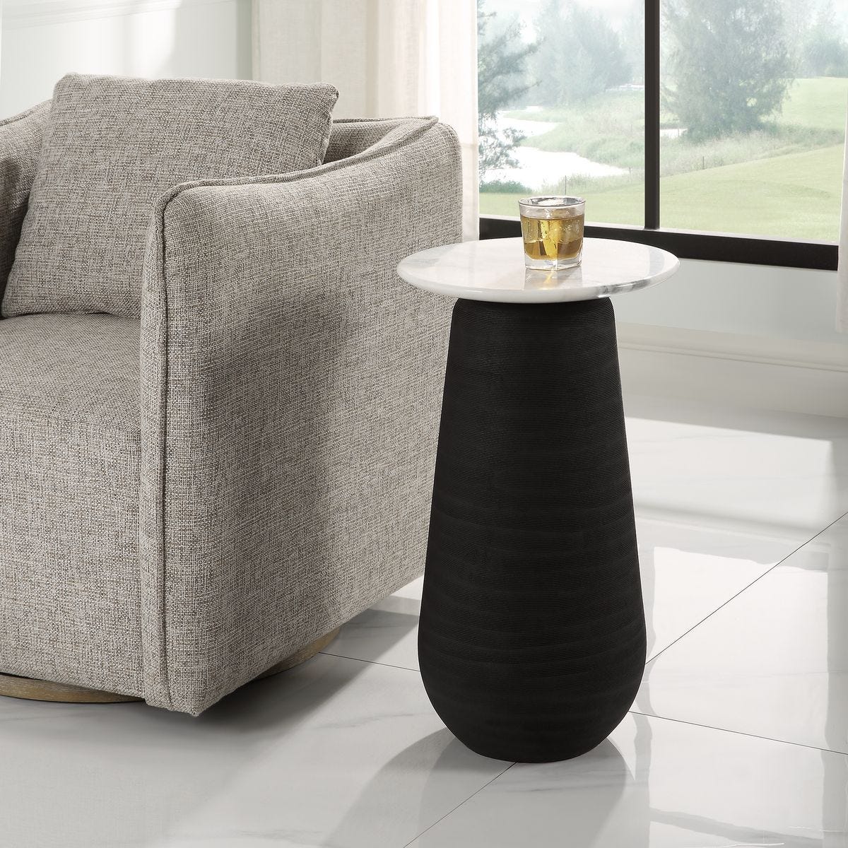 The Uttermost 22997 Total Eclipse Accent Table