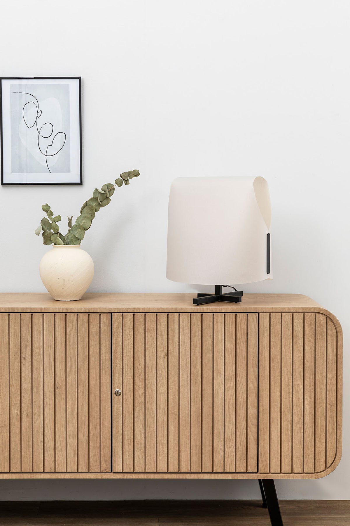 Faro Barcelona 23002-57-US Luang Table Lamp in Black/Beige