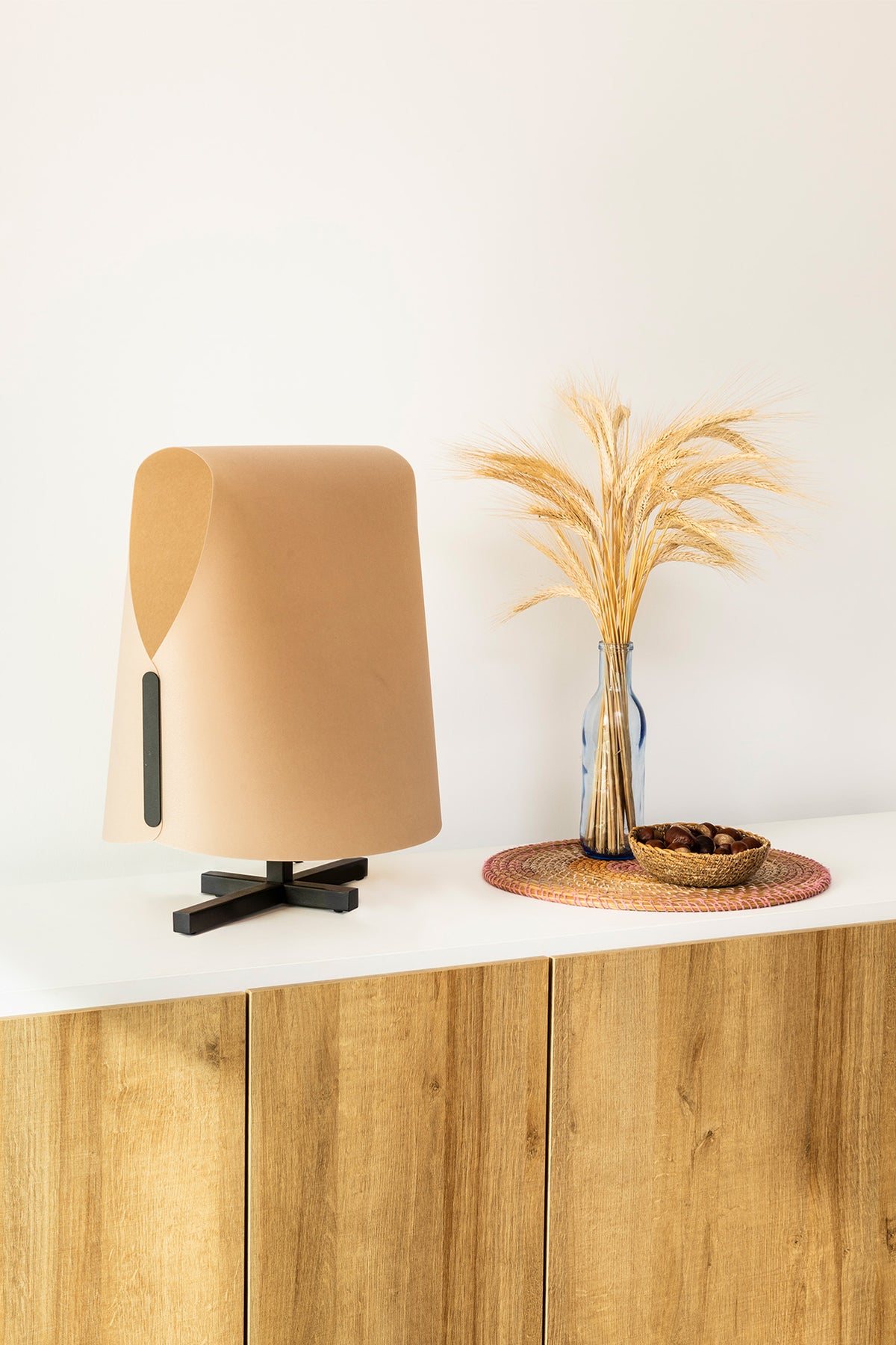 Faro Barcelona 23002-58-US Luang Table Lamp in Black/Camel