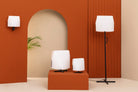 Faro Barcelona 23003-59-US Luang Floor Lamp in Black/Beige