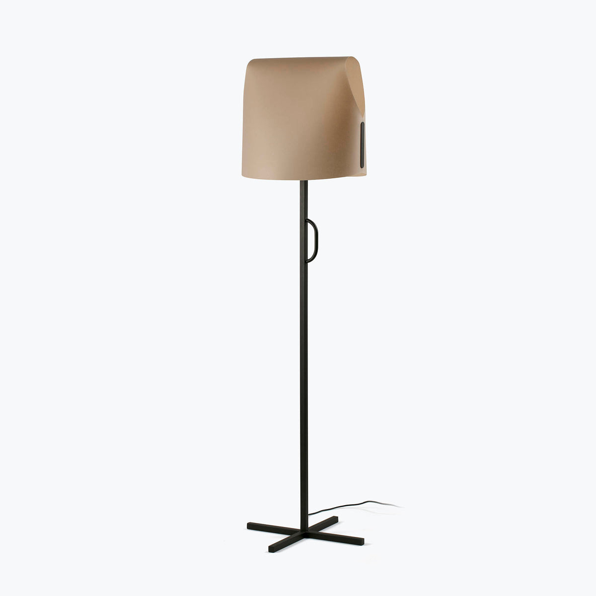 Faro Barcelona 23003-60-US Luang Floor Lamp in Black/Camel