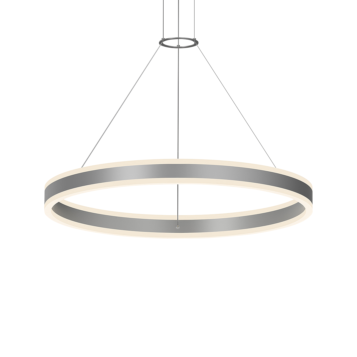 Sonneman 2305.16-J20 Double Corona LED Suspension en aluminium satiné brillant