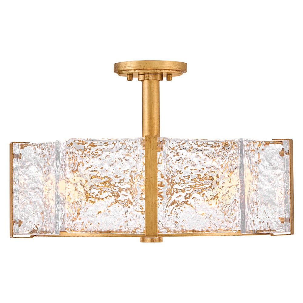 Robinet semi-encastré en verre Florian de Fredrick Ramond FR41603DA, finition laiton vieilli