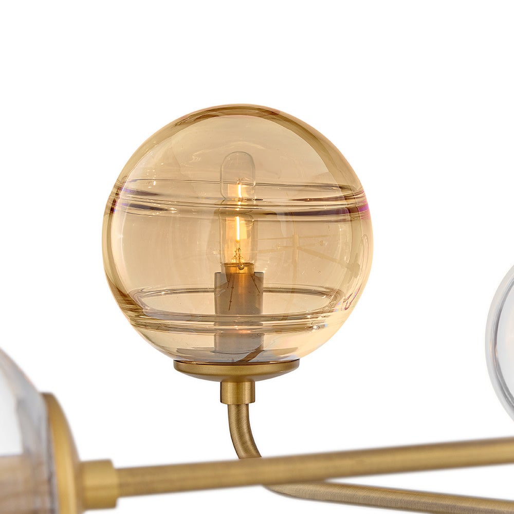 Fredrick Ramond FR30508HBR Oberon Adjustable Tier Chandelier in Heritage Brass