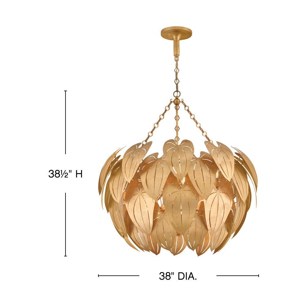 Fredrick Ramond FR47166DA Camille Botanique Suspension en laiton vieilli
