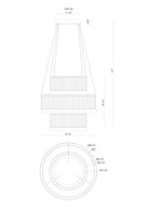 Eurofase 49350-012 Empra LED Cristal Suspendu en or