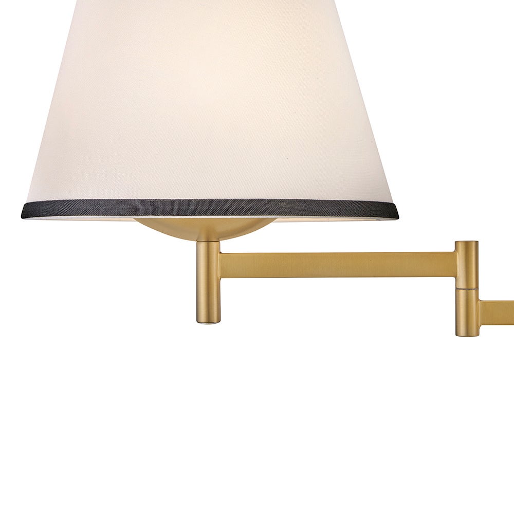 Hinkley Lighting 47510LCB-OW Sonia Swing Arm Sconce in Lacquered Brass
