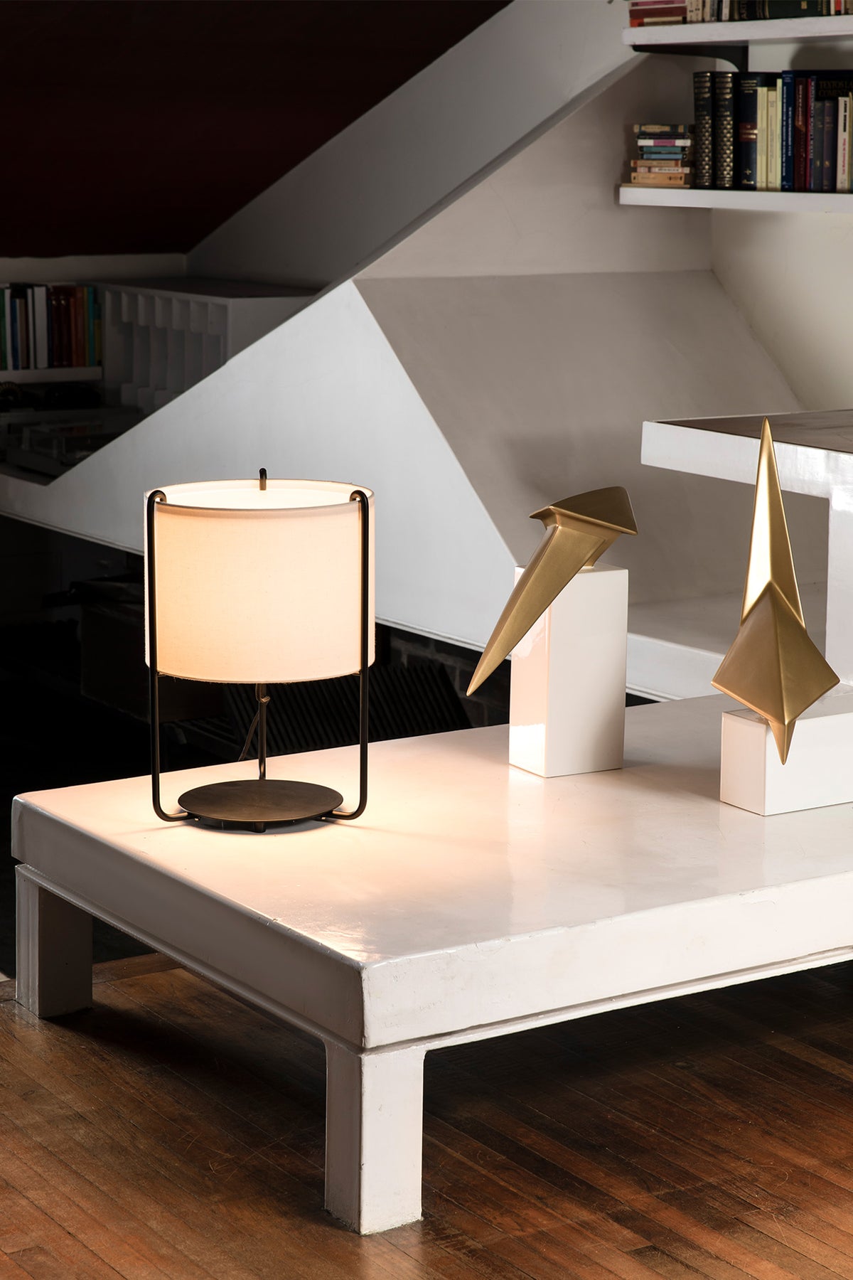 Faro Barcelona 24020-31-US Drum Table Lamp in Black/Beige