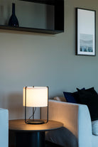 Faro Barcelona 24020-31-US Drum Table Lamp in Black/Beige