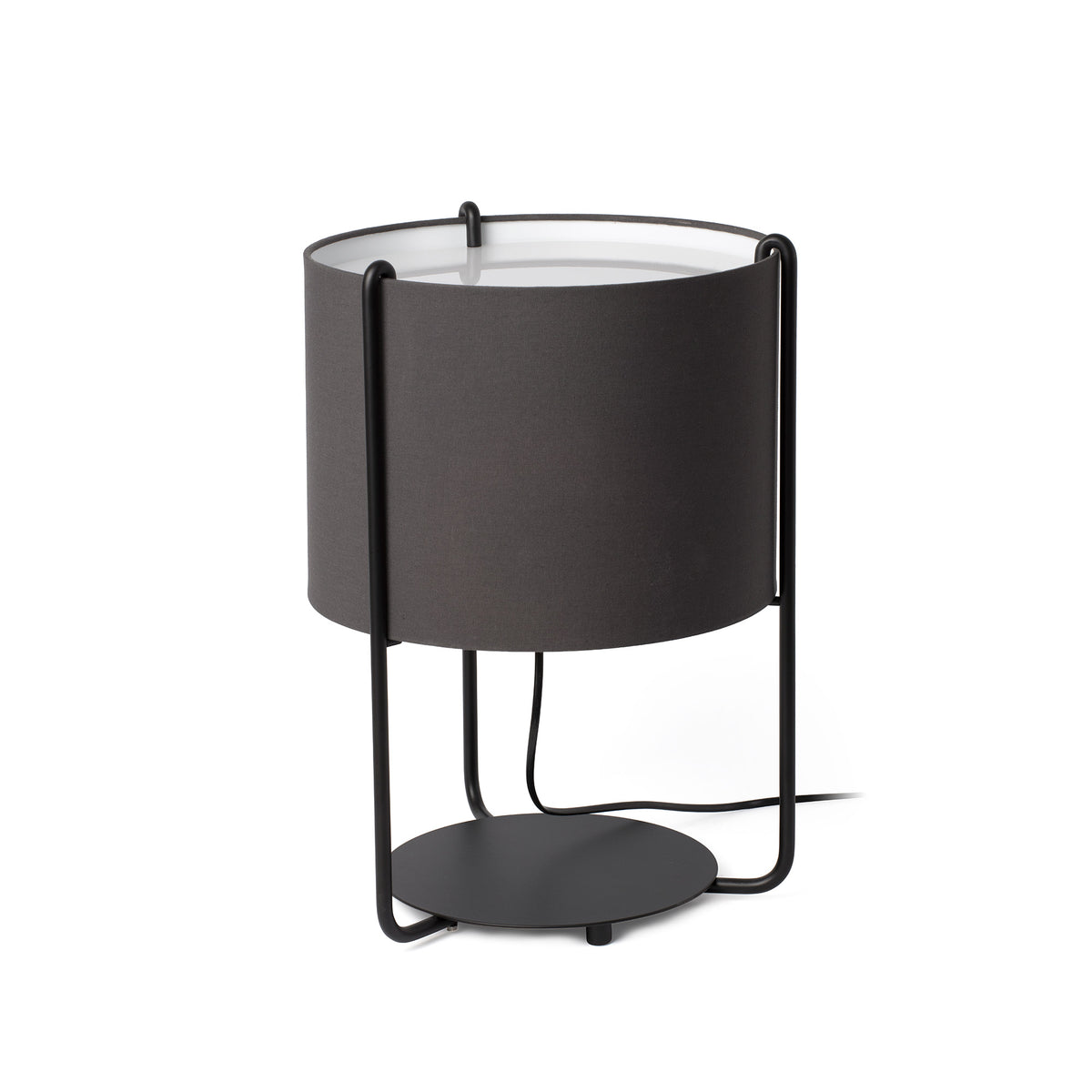 Faro Barcelona 24020-32-US Drum Table Lamp in Black/Gray